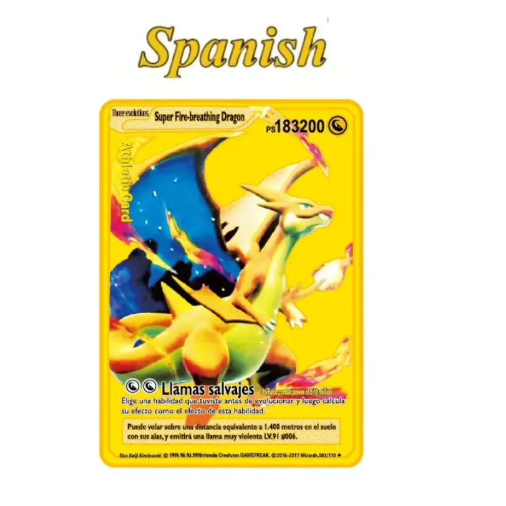 Spanish metal card collection, anime character battle collection, toy card