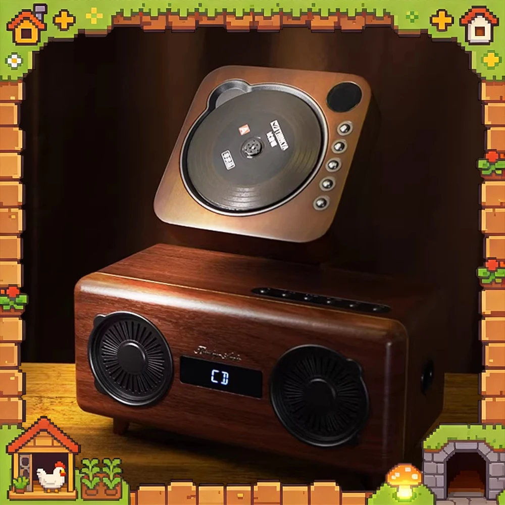 

THINKYA A6 CD Player Sound Lossless Sound Quality 3D CD Player Output Bluetooth/Fiber 3.5MM audio input /USB Support CD/CD-R/RW