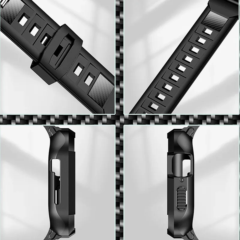 TPU Case+TPU strap for iWatch Band 44mm 45mm 49mm 42mm 40/38/41 Watch Strap for Iwatch 7 8 6 5 4SE TPU Protective Cover Bracelet