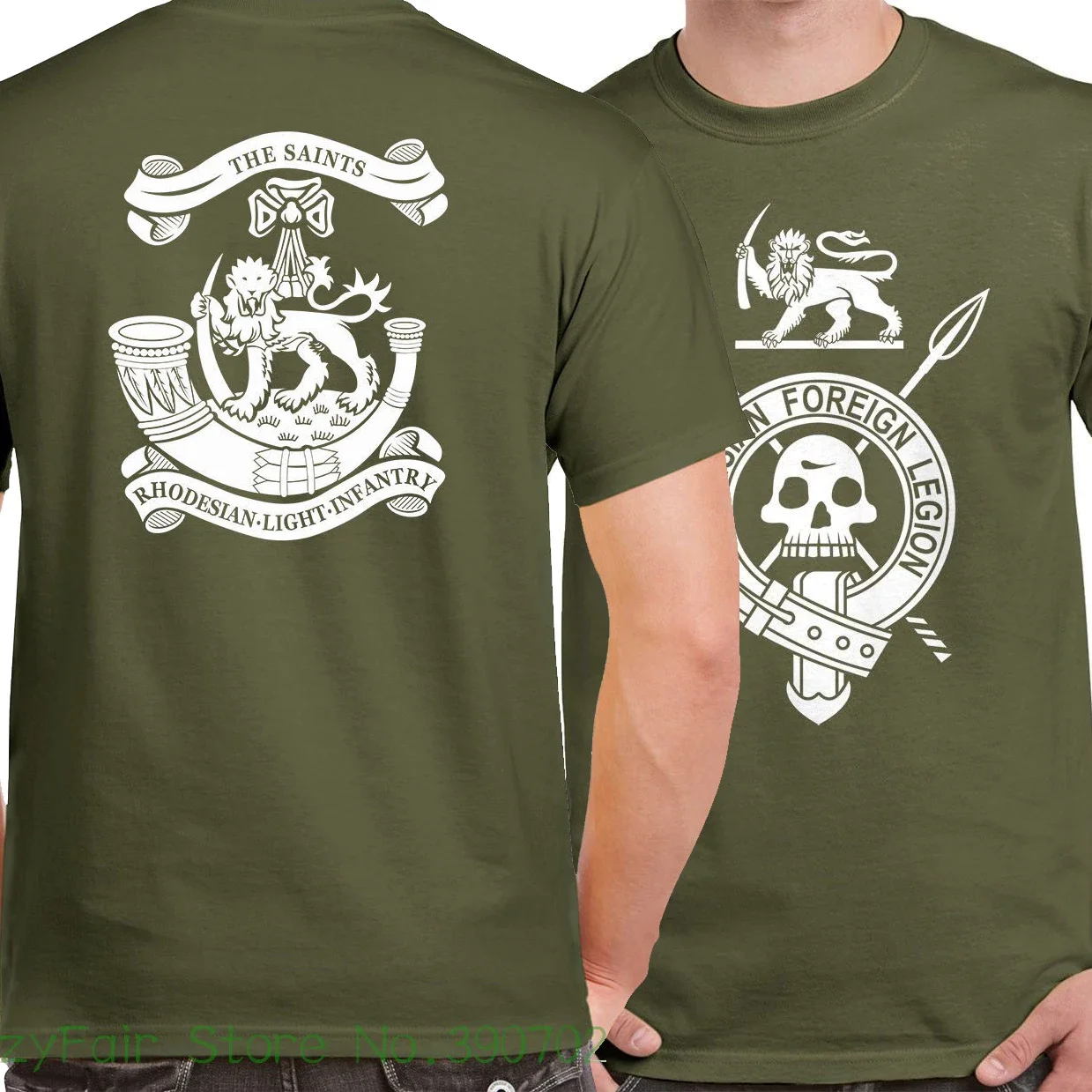 Rhodesian Foreign Legion Rhodesian Light Infantry T-Shirt Short Sleeve Casual 100% Cotton O-Neck Mens T-shirt