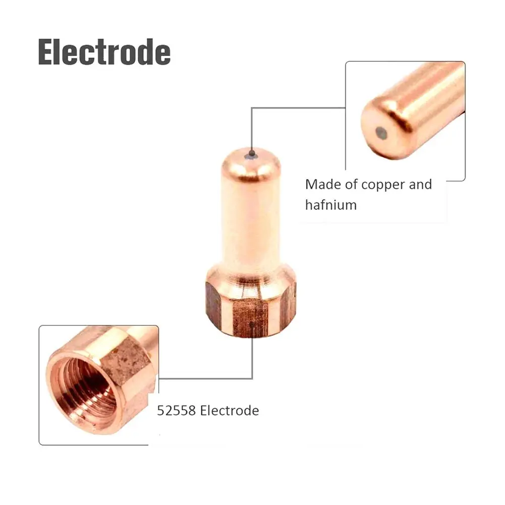 PT-80 PT80 PT 80 IPTM80 PTM80 PTM-80 IPT-80 52558 Elektroda 10 sztuk i 51311 Dysza 10 sztuk do materiałów eksploatacyjnych do palnika plazmowego