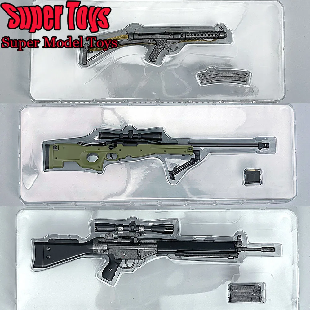 In Stock 1/6 Scale Male Soldier Stirling Submachine Gun AW L96A1 Combat Gun G3SG1 Sniper Rifle For 12-inch Action Figure Toys