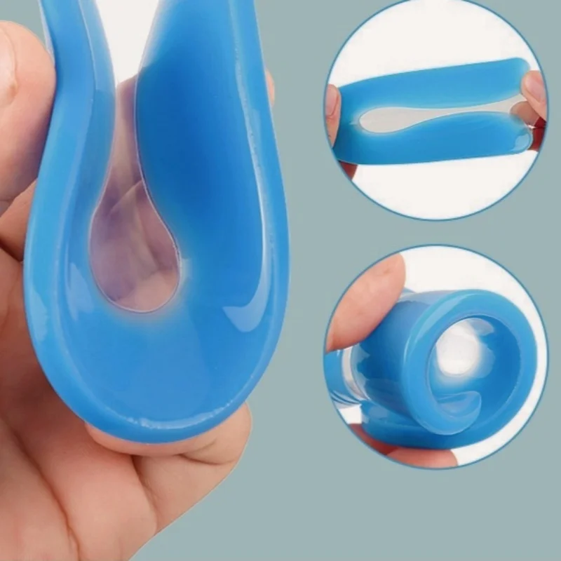 Silicone Gel Heel Cups U Shape Plantar Fasciitis Inserts Heel Pad Cushion for Heel Relief Shock Absorb Foot Care Shoe Insoles