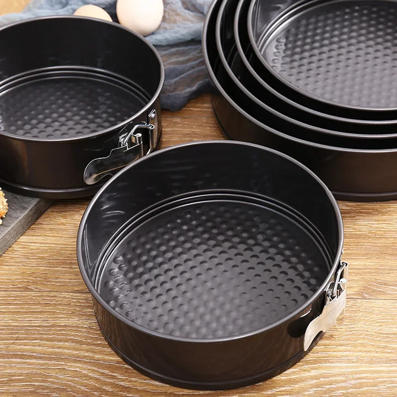 Round Cake Mold Lock Live Bottom Round Latched Bottom Non-stick Locking Cake Pan Use Carbon Steel Mold Baking Kitchen Utensils