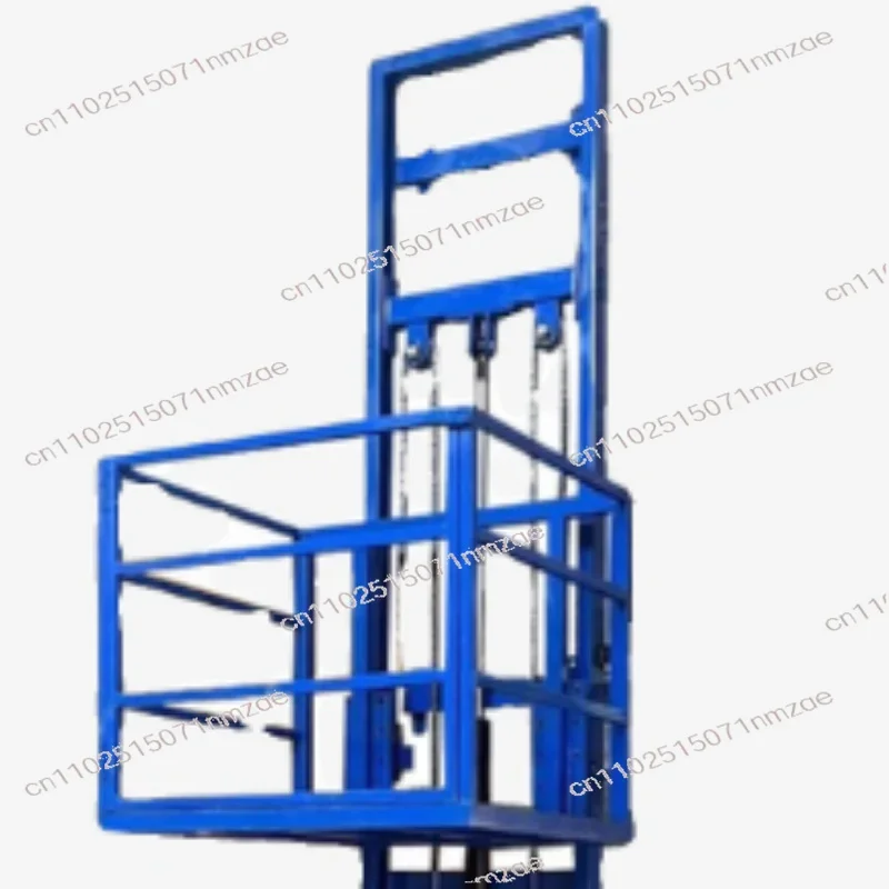 Double Track Hydraulic Lift Platform Industrial Workshop Freight Elevator Small Home Electric Cargo Lifting Machine