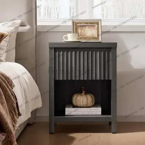 Factory Direct Fluted Night Stand Set Of 2, Modern Nightstands With Drawer