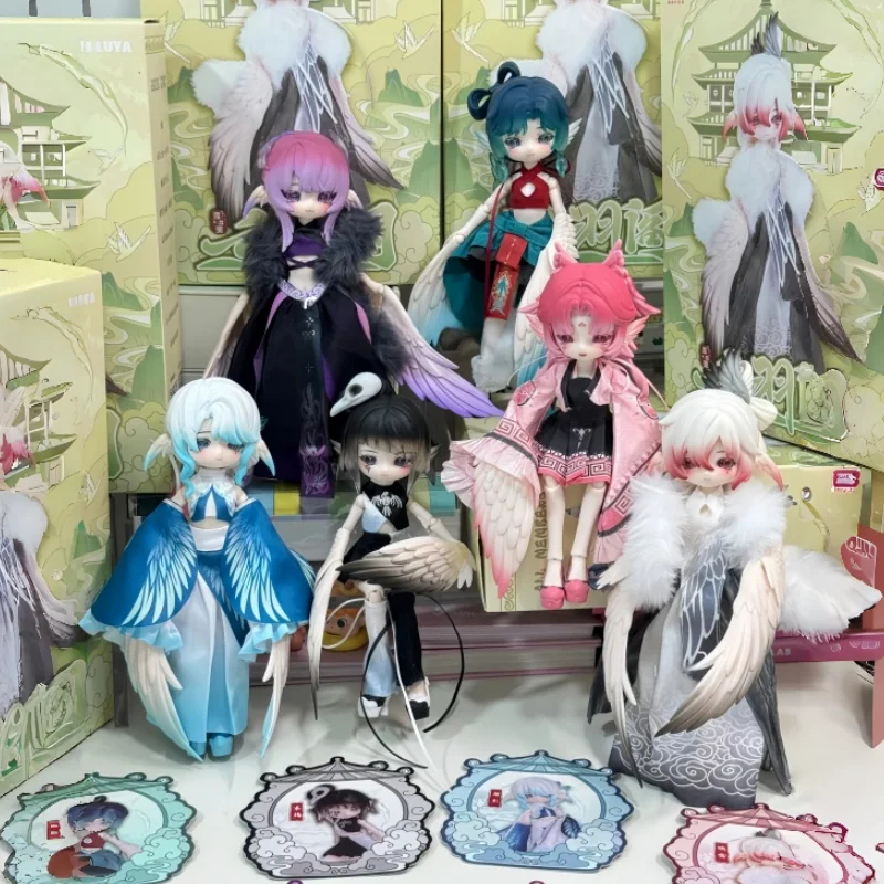 

New In Stock Penny Box 21cm 1/12 Bjd Yunyu Pavilion Series Blind Box Kawaii Birdman-Shaped Anime Action Figure Desk Decor Gifts