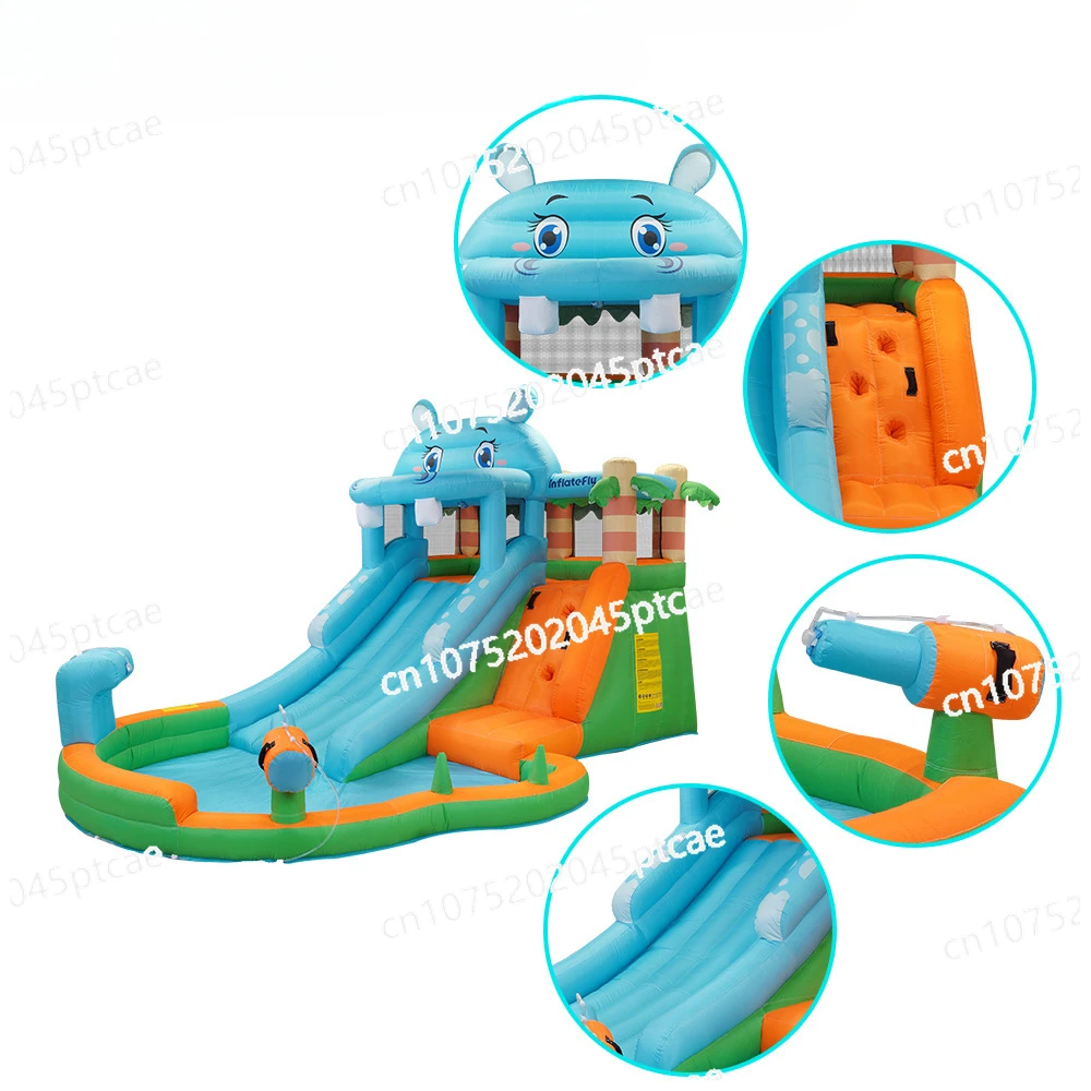 

Outdoor water jet castle trampoline Children's inflatable castle Homcastle