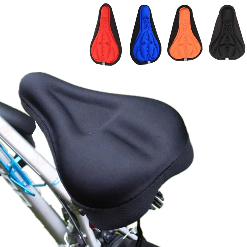 Mountain Bike 3D Saddle Cover Thick Breathable Super Soft Bicycle Seat Cushion Silicone Sponge Gel Bike Seat Bicycle Accessories