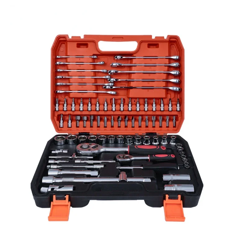 37pcs Carbon Wrench Set Steel Mirror Socket Combination Set Durable Ratchet Combination Tool Auto Repair Tool Accessory