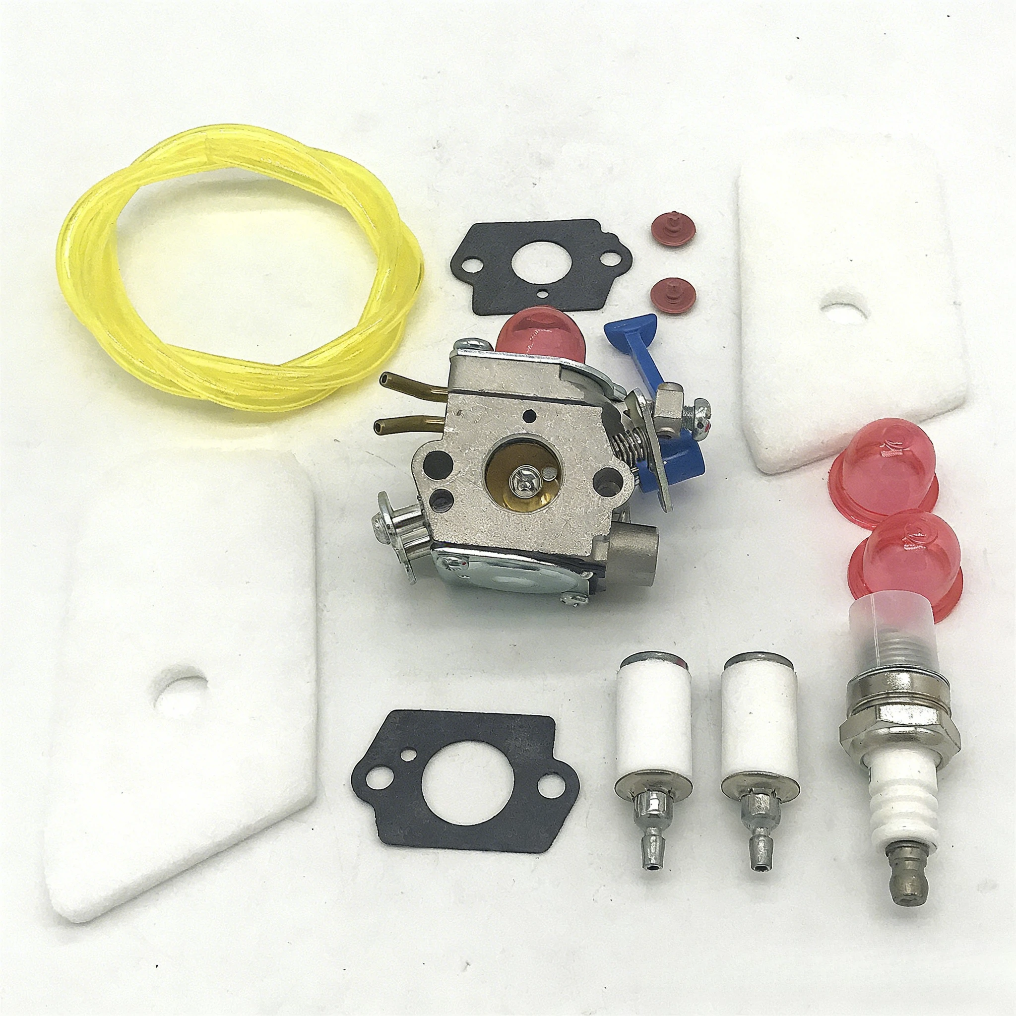The carburetor combination is suitable for Husqvarna/Jonsered C1Q-W40A 128C 128L 128LD carburetor accessories