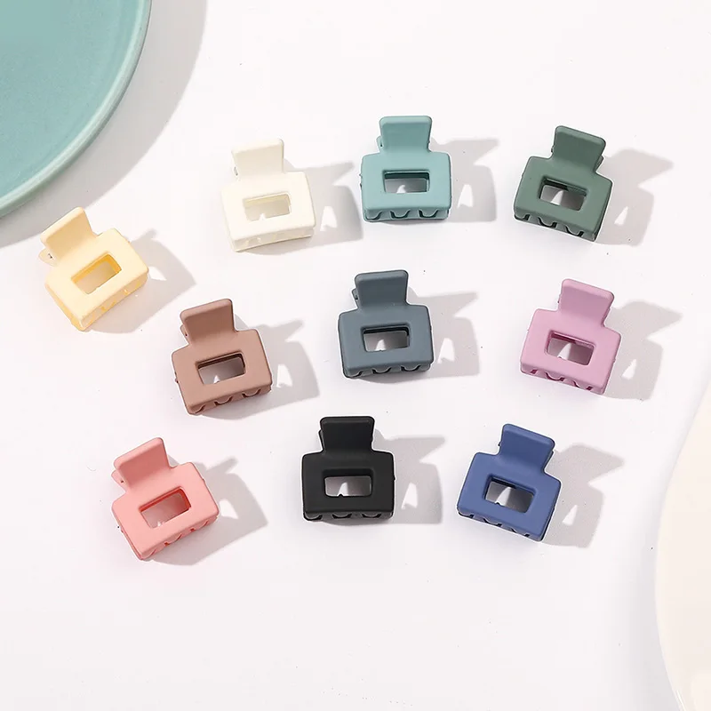 2cm Matte Mini Hair Claws Chic Barrettes Crab Hairpin Square Small Hair Clip Korea Fashion Style DIY Headwear Hair Accessories