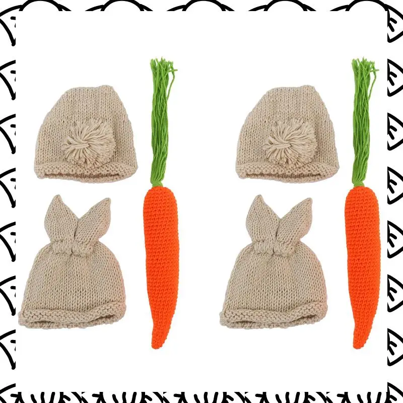 A71Z 2X Newborn Baby Photography Props Infant Boy Girl Knit Photo Outfits