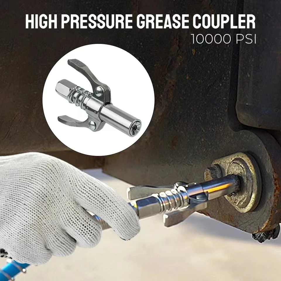 10000PSI High Pressure Grease Coupler Nozzle Hose Pump Syringe Grease Gun NPT1/8 Adapter Brake Oil Change Tools Car Accessories