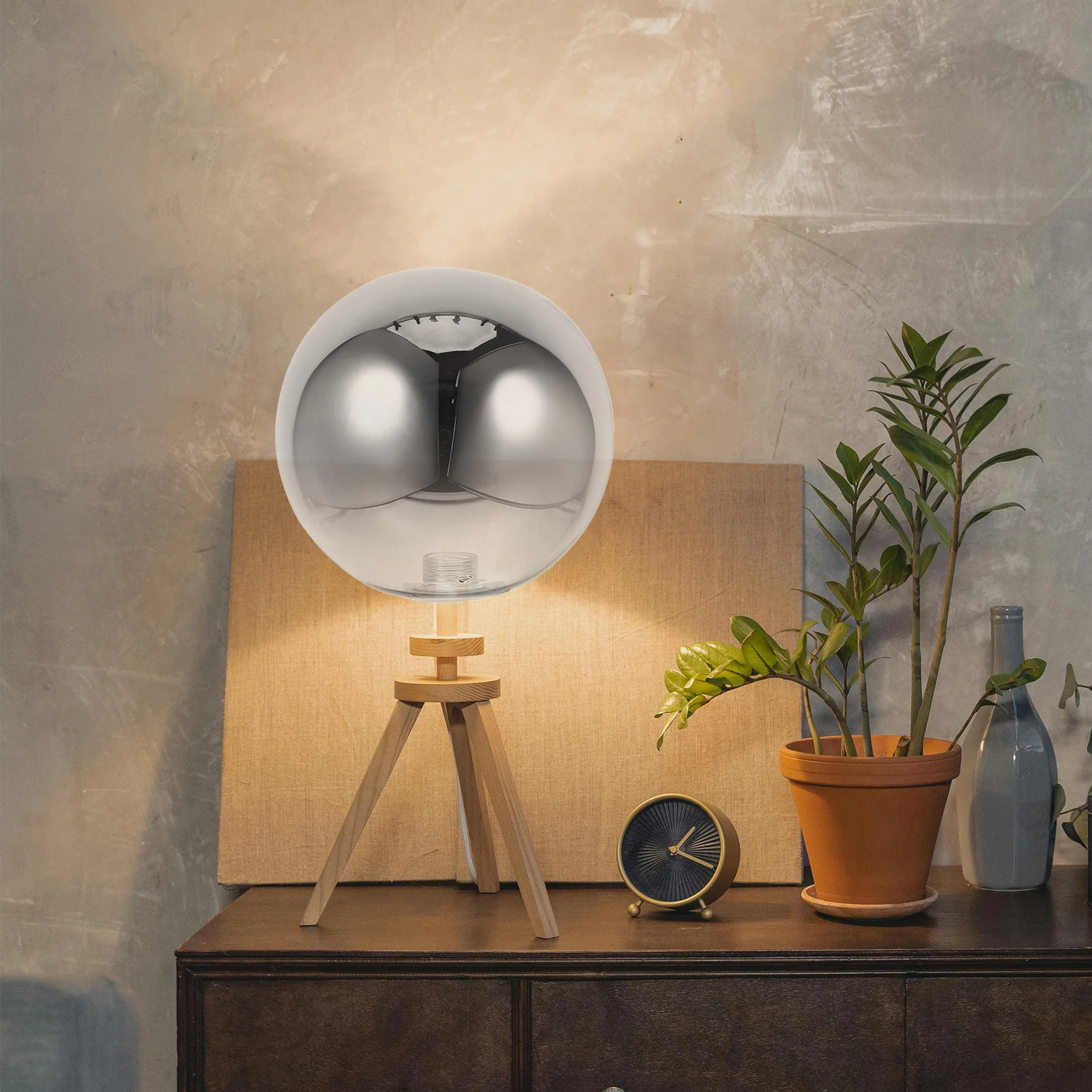 Small Glass Globe Lampshade Replacement for Lighting Fixtures Elegant Round Shade for Living Room Bedroom Kitchen Decor