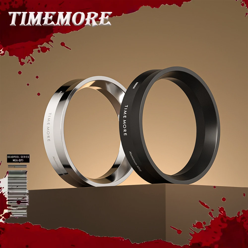 

IN Stock TIMEMORE Espresso Powder Receiving Ring 58mm Stainless Steel Aluminium Alloy Powder Receiving Ring Coffee Accessories