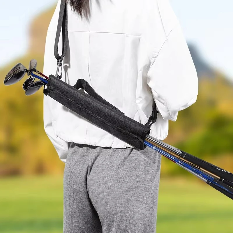 New Portable Mini Golf Club Bag Outdoor Practice Training Portable Storage Lightweight Shoulder Bag Crossbody Club Bag Unisex