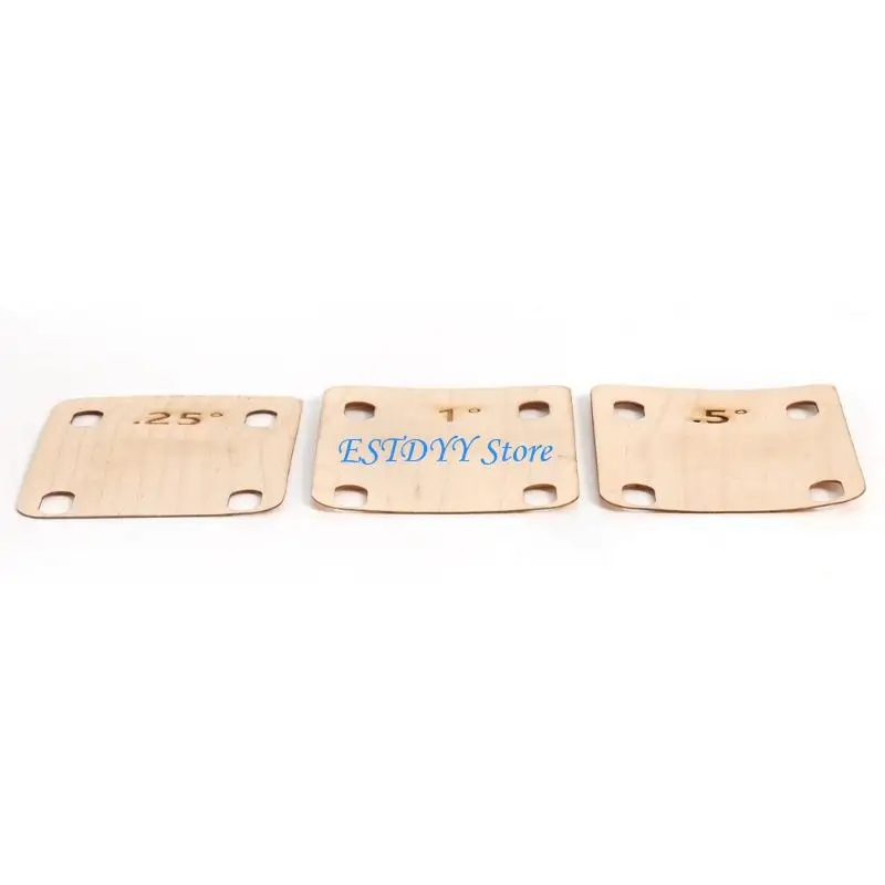 G6DE 0.25, 0.5 and 1 Degree Guitar Neck Plate Maple Neck Shims Guitar Neck Shims