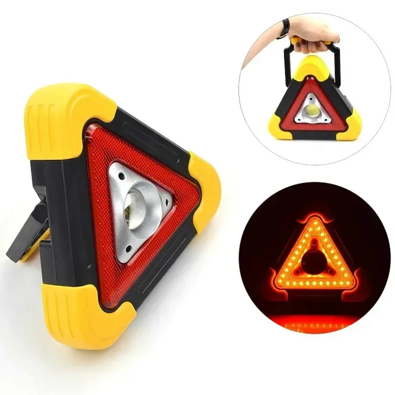 

Прочный автомобильный треугольный сигнальный фонарь, светодиодный аварийный фонарь, светоотражающий знак безопасности, аварийный светильник на батарейках