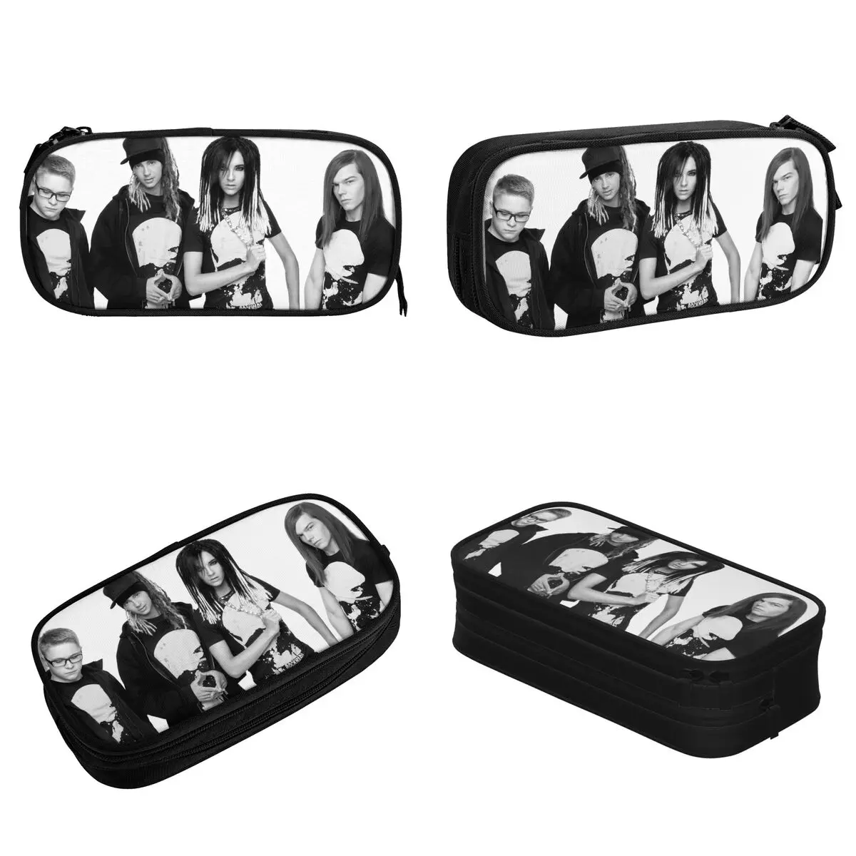 Tokio Hotel BillKaulitz Pencil Cases Rock Pencil Box Pen Holder for Girl Boy Big Capacity Bags School Supplies Gifts Stationery