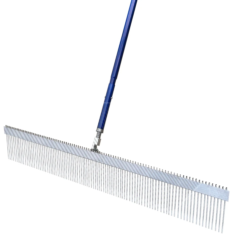 

48-inch Industrial DIY Steel Wire Spacing 3/4 Inch Texturizing Brush Flat Concrete Aluminum Wire Texture Broom Tools OEM Support