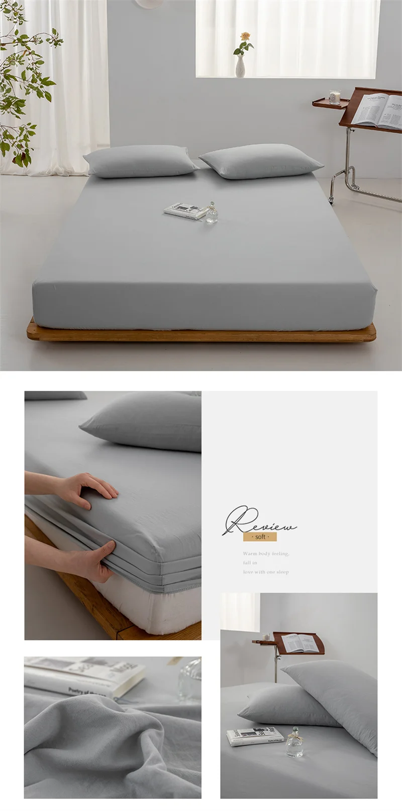 Soft Cotton Fitted Sheet Single Double King Queen Size Mattress Cover with Elastic Band Bed Sheet Bed Linens 100/120/150/180/200