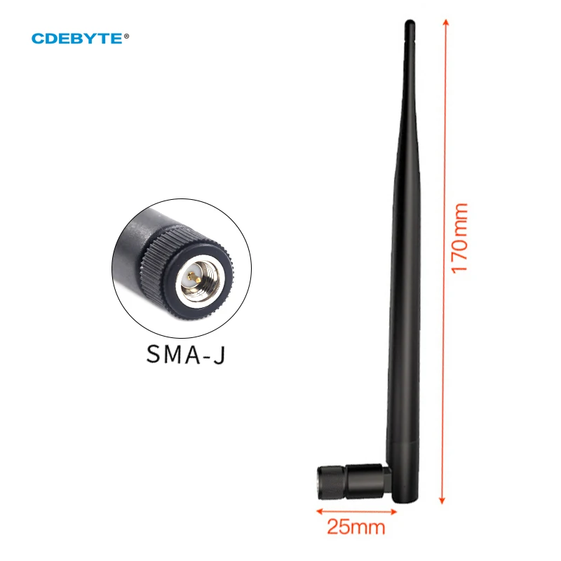 2PCS TXWF-JKS-20 Dual Band 2.4GHz 5.8GHz 5dBi Wifi Rubber Antenna SMA-J for ZigBee Module Blue-tooth Network Card Router IoT