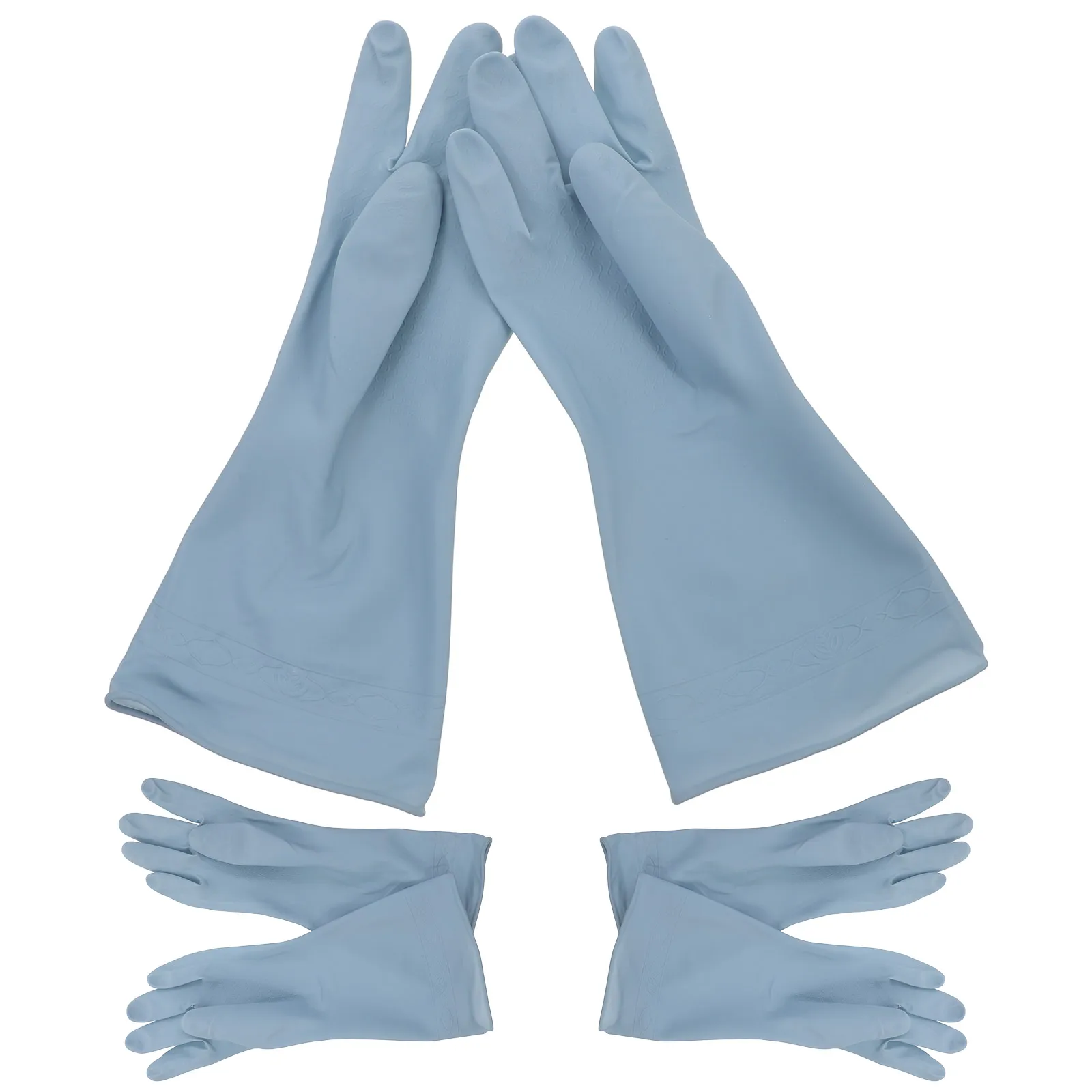 

3 Pairs L Size PVC Waterproof Rubber Gloves Women Kitchen Dishwashing Reusable Cleaning Reusable Gloves For Cleaning Small Gifts
