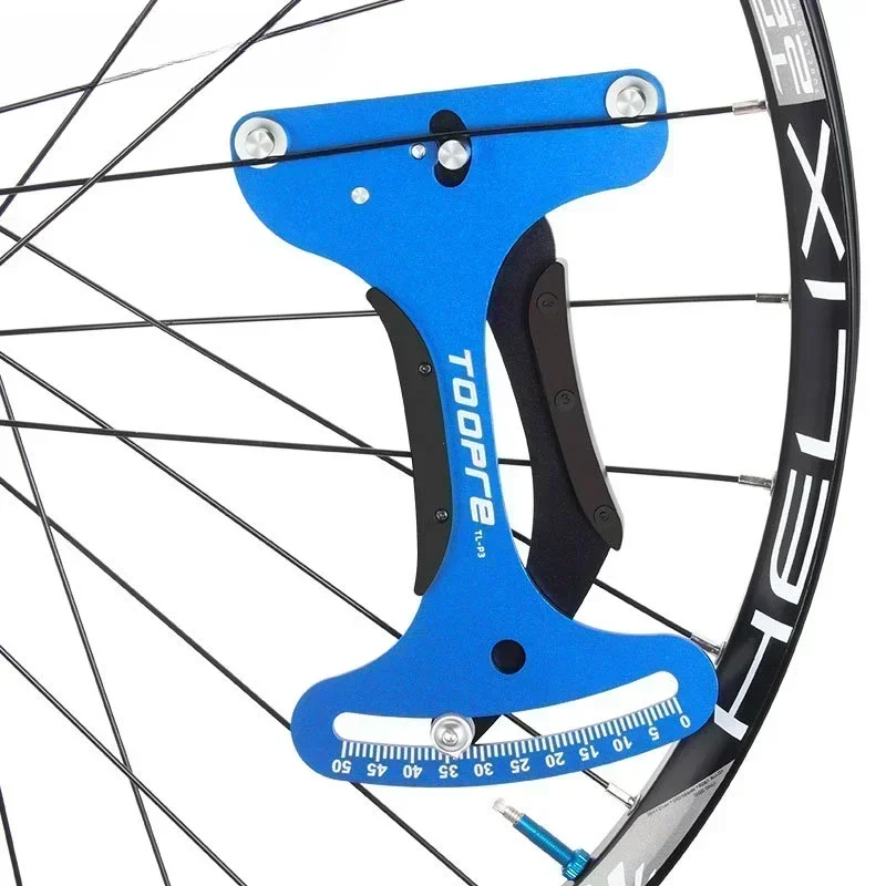 Ispettore dei raggi del misuratore di tensione dei raggi della bicicletta da strada MTB, robusti accessori per strumenti di riparazione e calibrazione della bicicletta in lega di alluminio