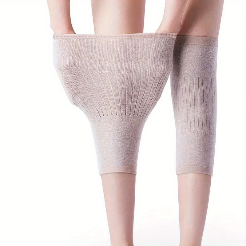 Cashmere Knee Warmers, Elastic Thermal Knee Support Sleeves for Men Women, Winter Leg Warmers for Arthritis & Pain Relief