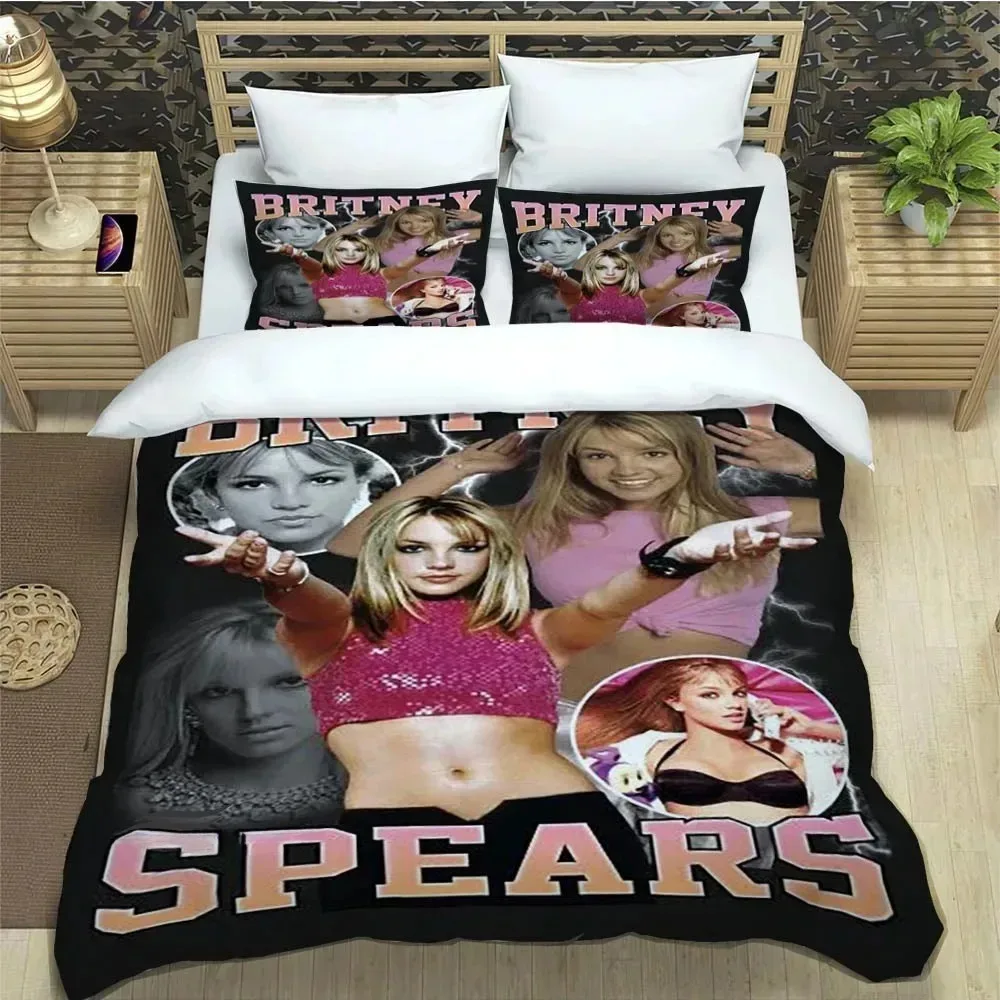 

Britney Spears Duvet Cover Pillowcase Bedding Set Adult Boys Girls Bedroom Decoration Children Gift Single Double Large Size