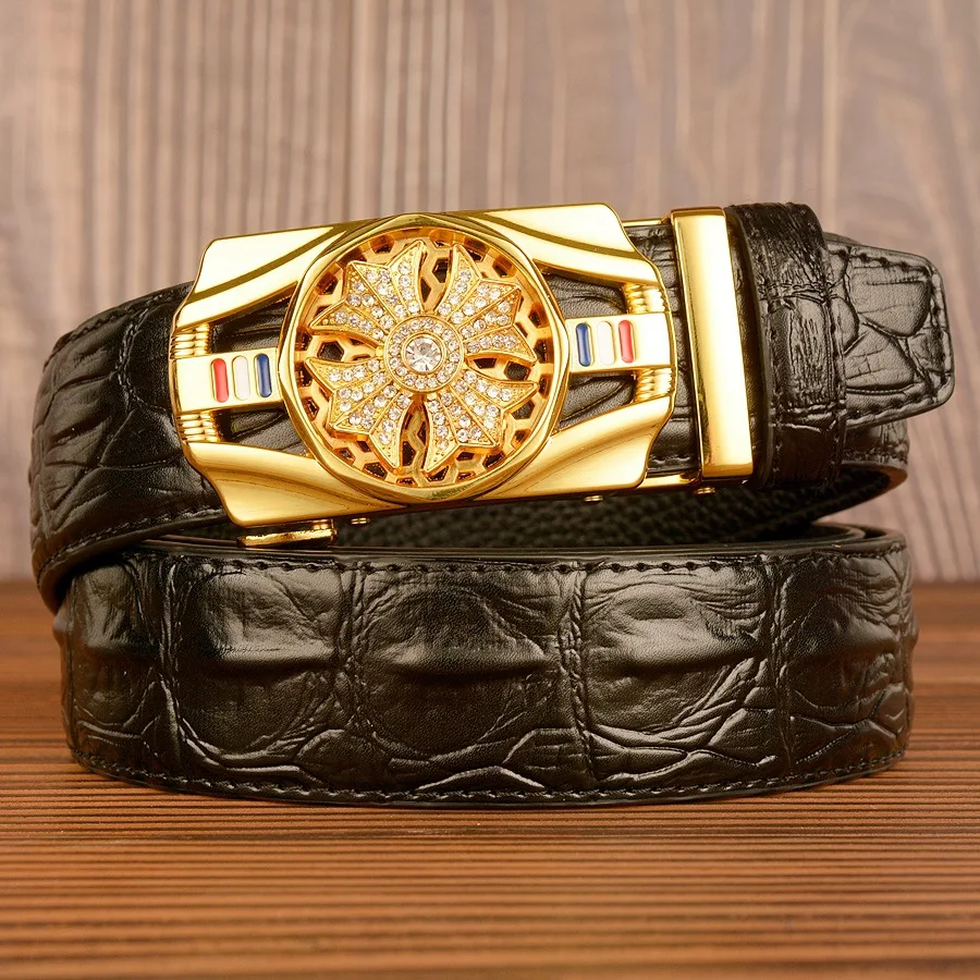 High Quality Men’s Wheel Design Alloy Buckle Split Leather Belt,Fashion Cow Leather Belt,Jeans&Casual Pants Accessories Must;