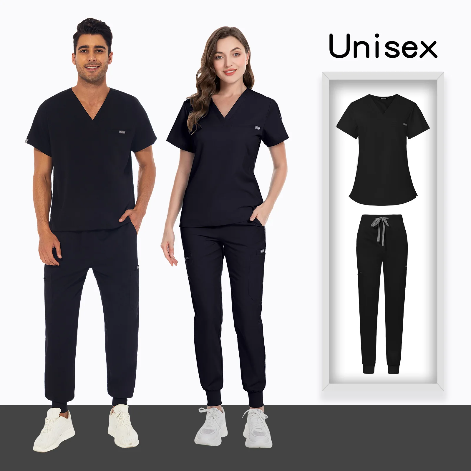 Multicolors Medical Uniforms Men Scrubs Sets Unisex Nurses Accessories Hospital Surgical Dental Clinic Spa Work Clothes