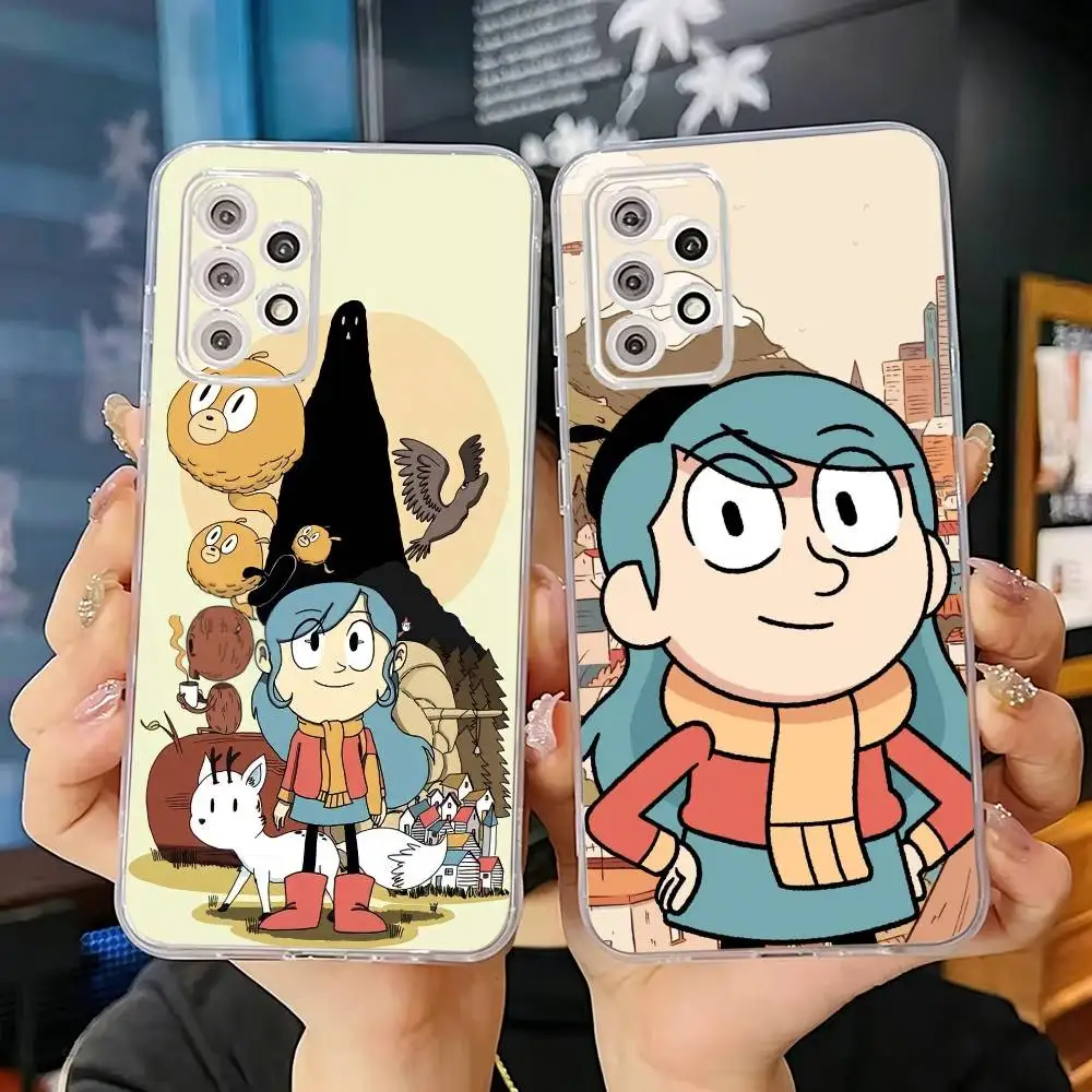 Hot Cartoon H-Hilda Girl Lovely Phone Case Transparent Silicone Soft For Samsung S30 S25 S24 S23 S22 S21 Ultra Plus