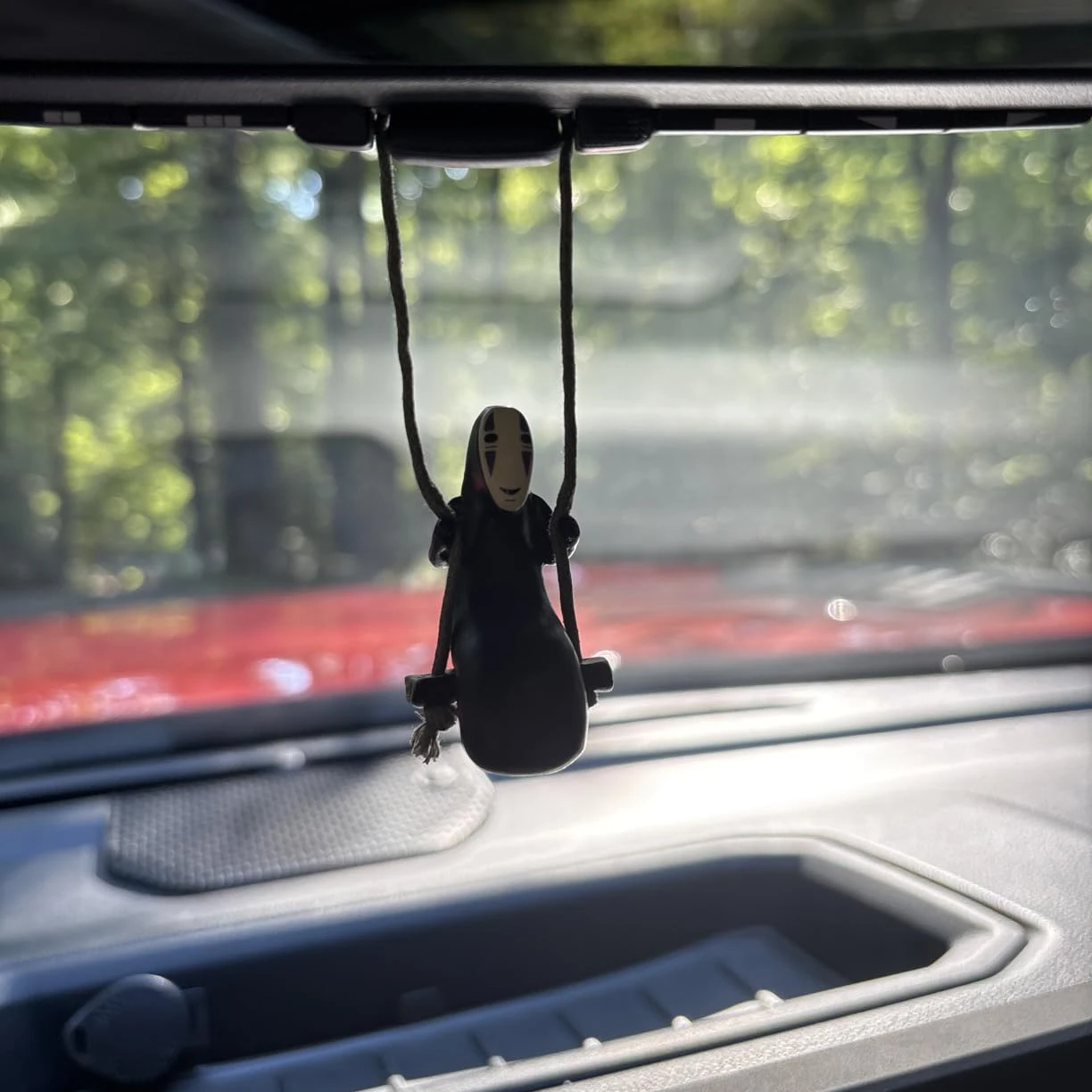 Pingente de Carro No Face Man, Acessório Miniatura para Retrovisor de Carro, Mini Figuras de Anime para Interior de Carro
