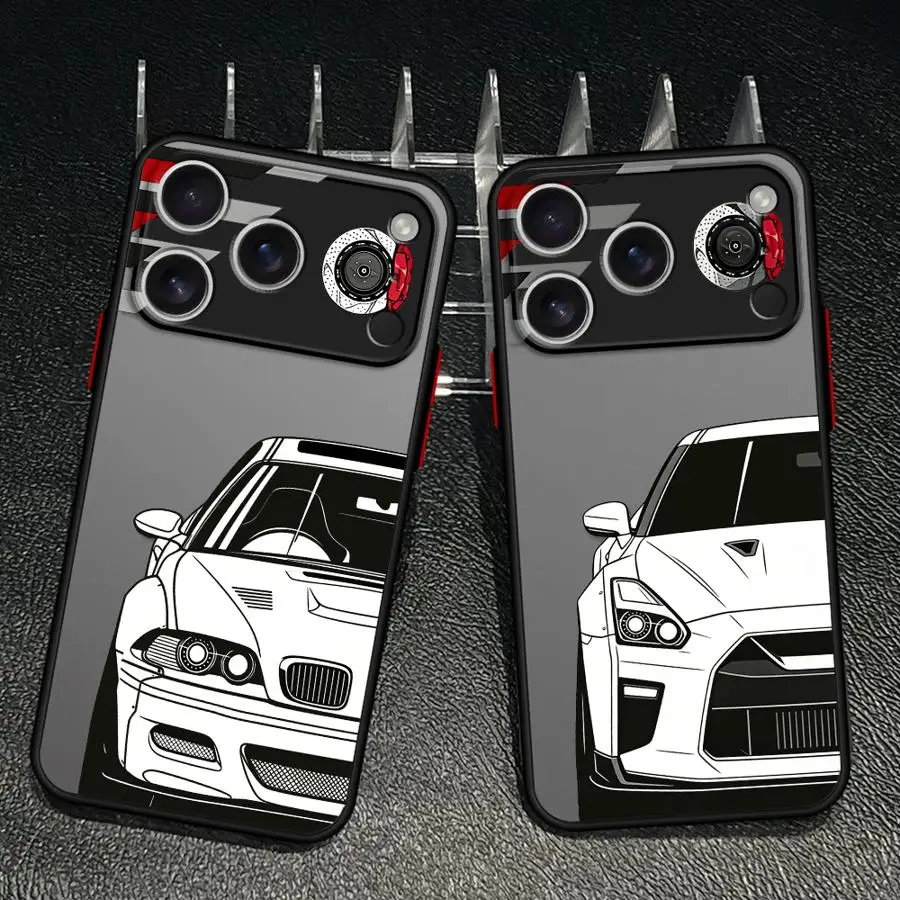 

Чехол JDM Sport Car для iPhone 17 Pro Max 13 Mini 17e XS XR 14 16 Plus 15 11 7 8 SE Air 12, задняя крышка для телефона
