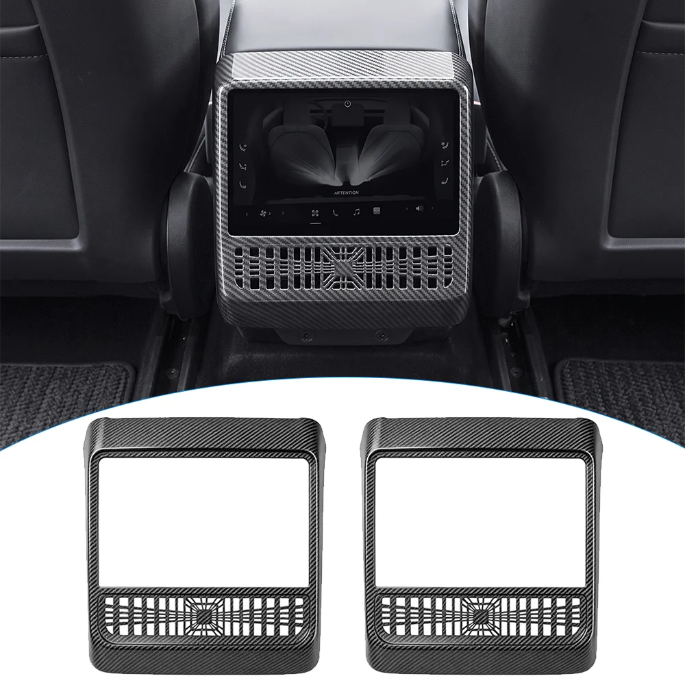 For Tesla Model 3 Highland Model YL Model Y Juniper 2025 2026 Car Air Outlet Protective Cover Rear Center Console Air Vent Cover