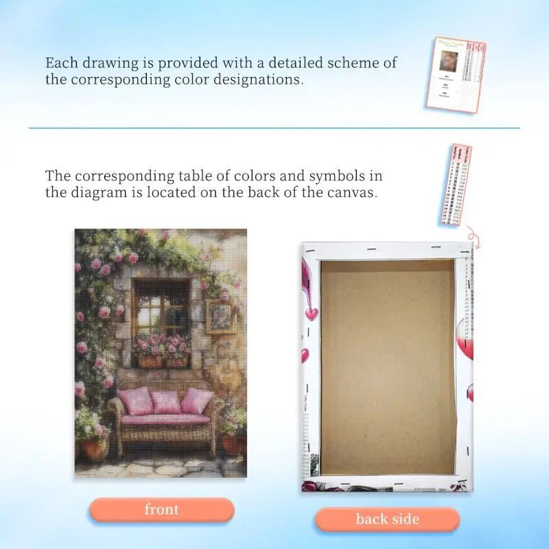 RUOPOTY Framed Window Side Sofa Diamond Painting Kits Unique Gift Diy Idea Landscape Full Round/Square Diamond Art Painting Kits