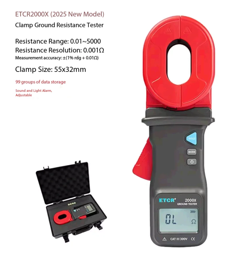 Clamp meter ground resistance tester