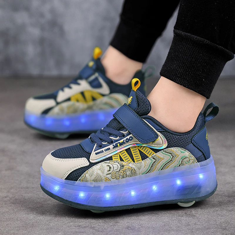 

Kids' 2025 New 4-Wheel Roller Sneakers: Invisible Heelys – Boys' & Girls' Student Sports Skates