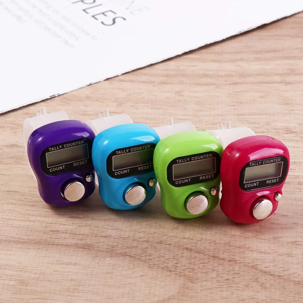 Mini Finger Ring Tally Counter Electronic Digital Stroke Counters Hand Held Manual Thumb Count Instruments Scorekeeper