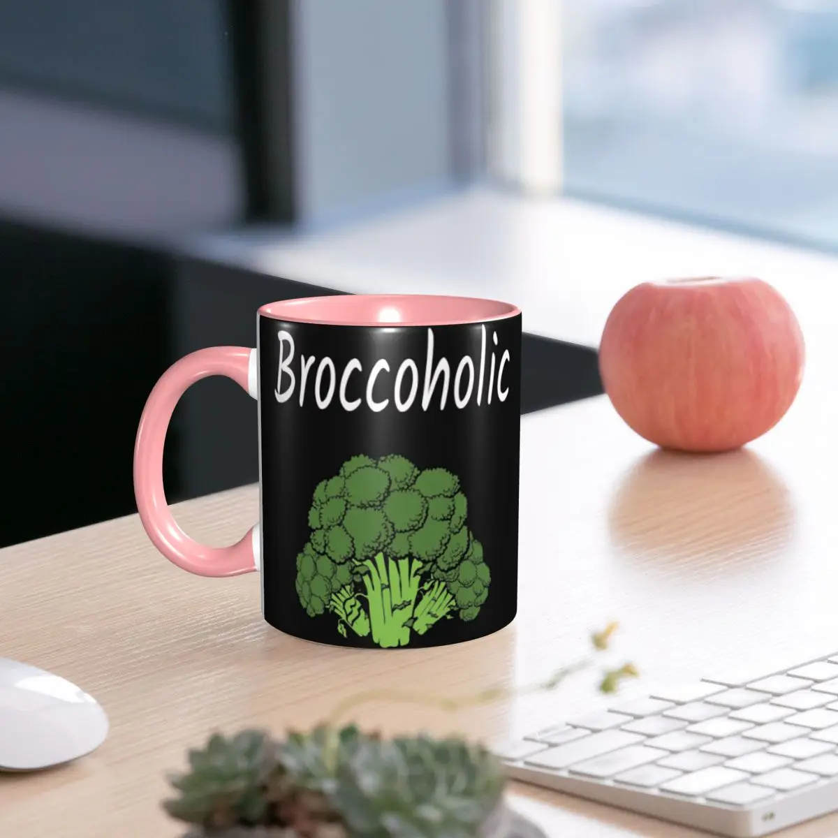 Fresh Raw Broccoli Mug Funny Ceramic Coffee Cups Tea Mugs Milk Cup Drinkware Gifts for Woman Man