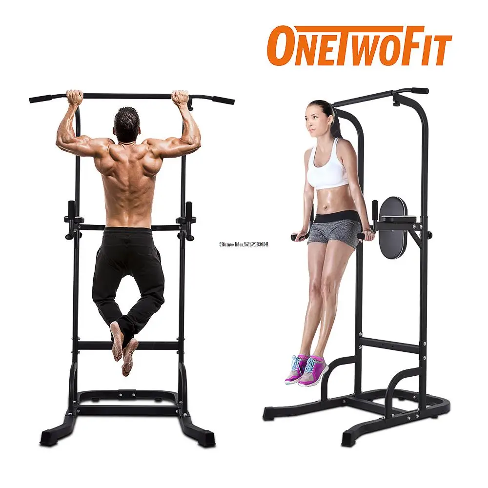 

Pull Up Bar Dip Station Power Tower Large Wide Push Up Station Fitness Equipment for Home Gym Exercise Chin Up Bar