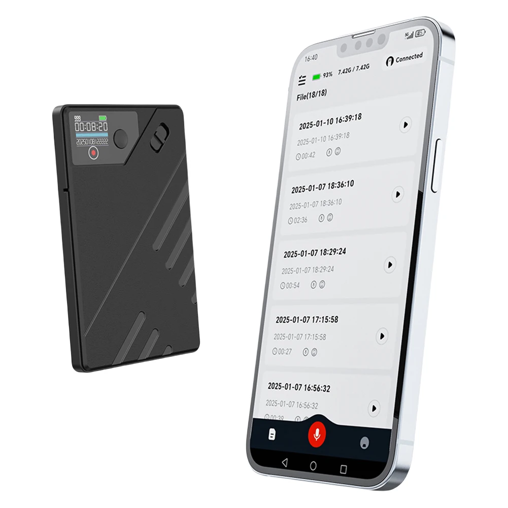 مسجل صوت AI GPT مسجل صوت الذكاء APP التحكم في الوقت الحقيقي النسخ/الملخص/الترجمة لاجتماعات المحاضرات