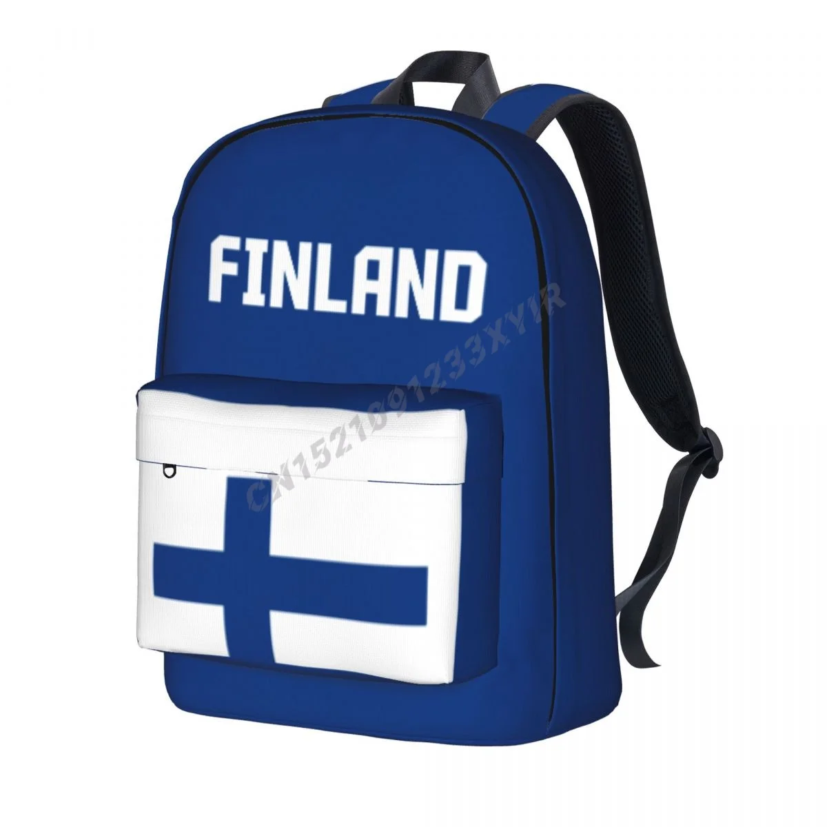 유니섹스 배낭 핀란드 국기 스티치 책가방 메신저 백 케이스 노트북 여행 가방 Mochila 선물