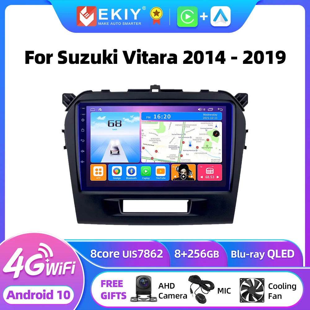 

EKIY T7 Android для Suzuki Vitara 2014-2019 автомобильное радио мультимедийный видеоплеер стерео навигация GPS No 2din DVD AI Voice Carplay