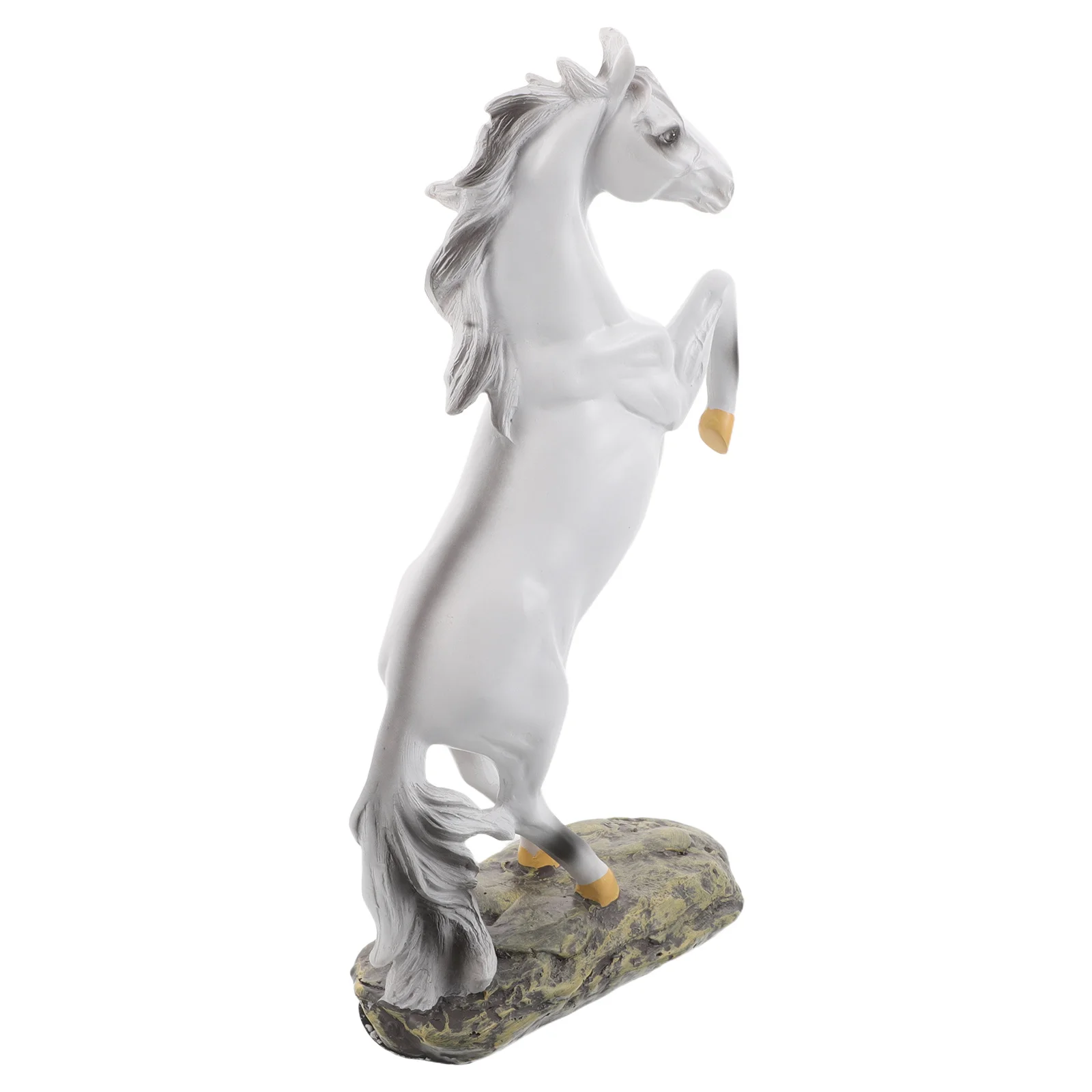 

Vintage Resin Standing Horse Sculpture Feng Shui Zodiac Success Prosperity Animal Ornament Spring Festival Table Decor