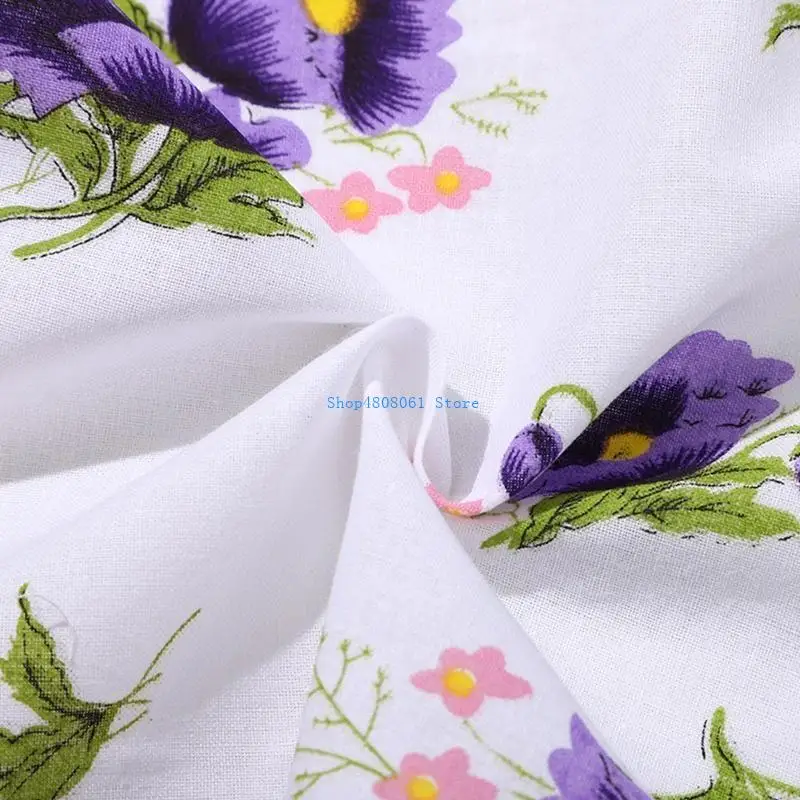 مجموعة مناديل الزهور الرائعة من T3LC مصنوعة من القطن بنسبة للنساء في حفلات الزفاف والكنيسة #5