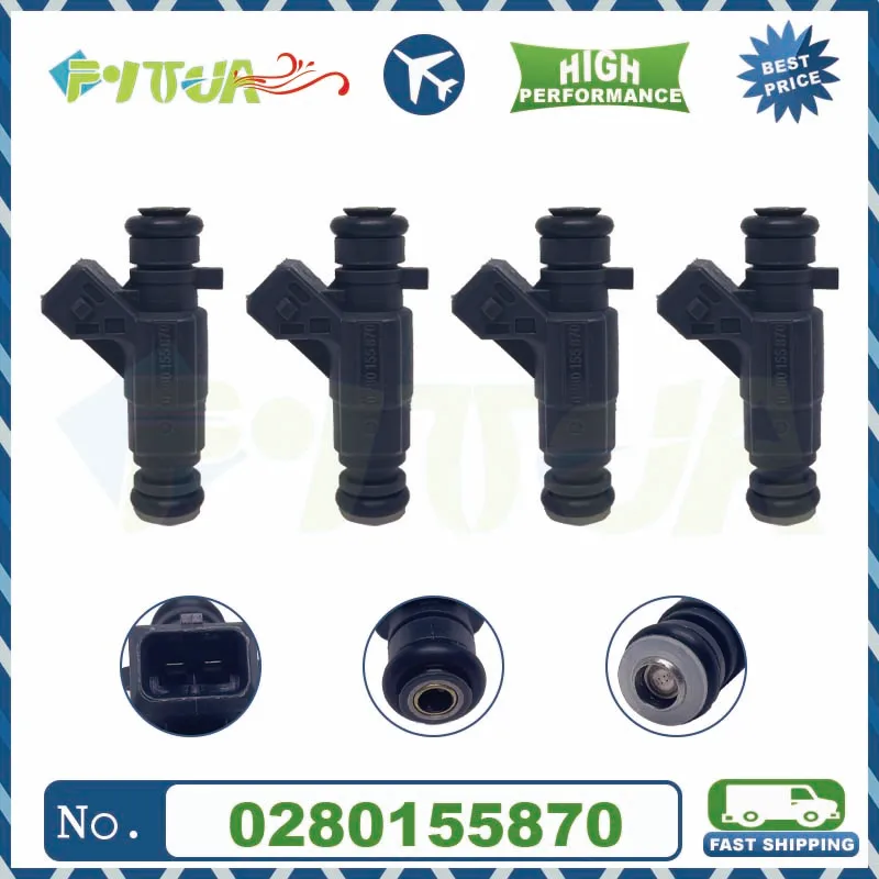 

4pcs Fuel injector 0280155870 For Toyota Car 2320902060 23209-02060 946552130 Replacing Parts New