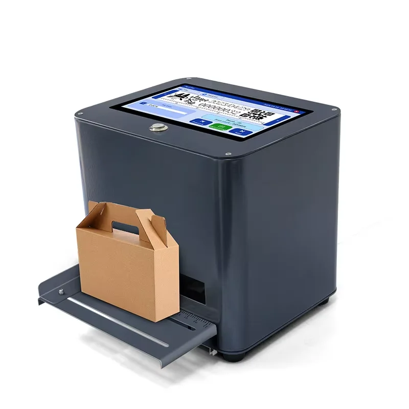 DJ127 Touch Screen Semi Automatic Desktop Inkjet Expiry Date Printer for Plastic Bag Bottle Box Glass